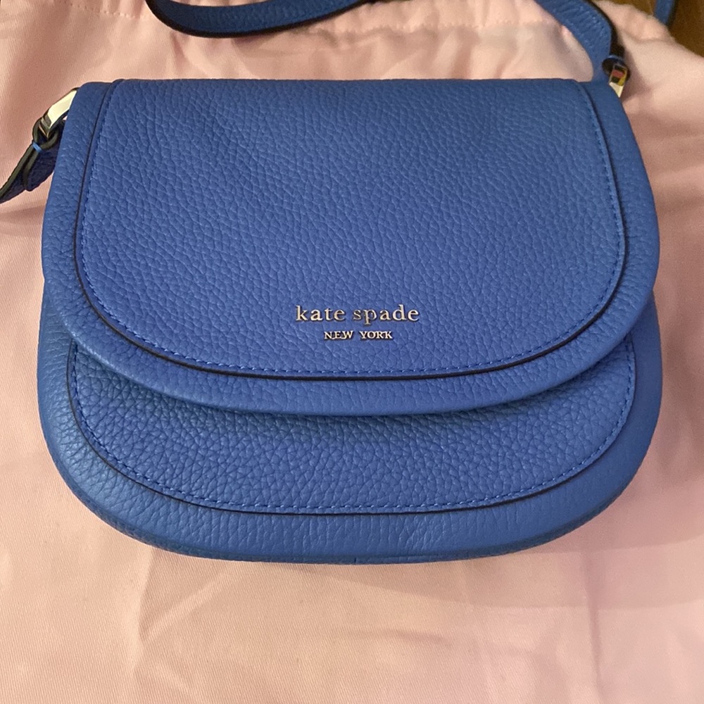 Kate Spade Roulette Small Saddle Bag in Deep Cornflower - Brand New, Never Used.
